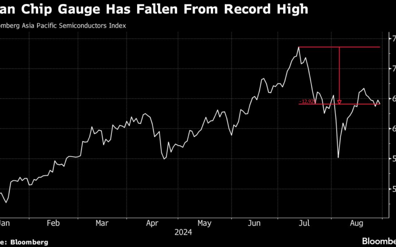 Asian Chip Stocks Decline as Nvidia’s Outlook Damps AI Frenzy