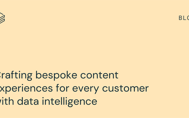 Crafting bespoke content experiences for every customer with data intelligence