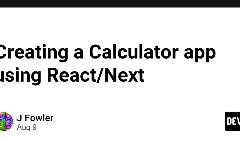 Creating a Calculator app using React/Next