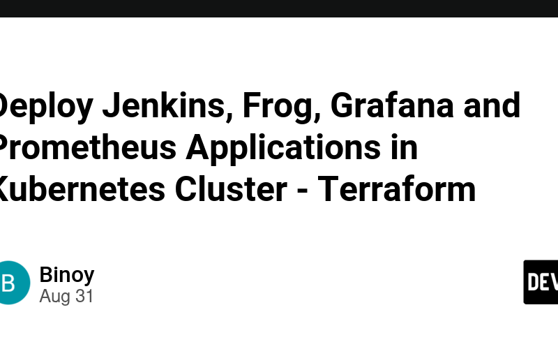 Deploy Jenkins, JFrog, Grafana and Prometheus Applications in Kubernetes Cluster – Terraform