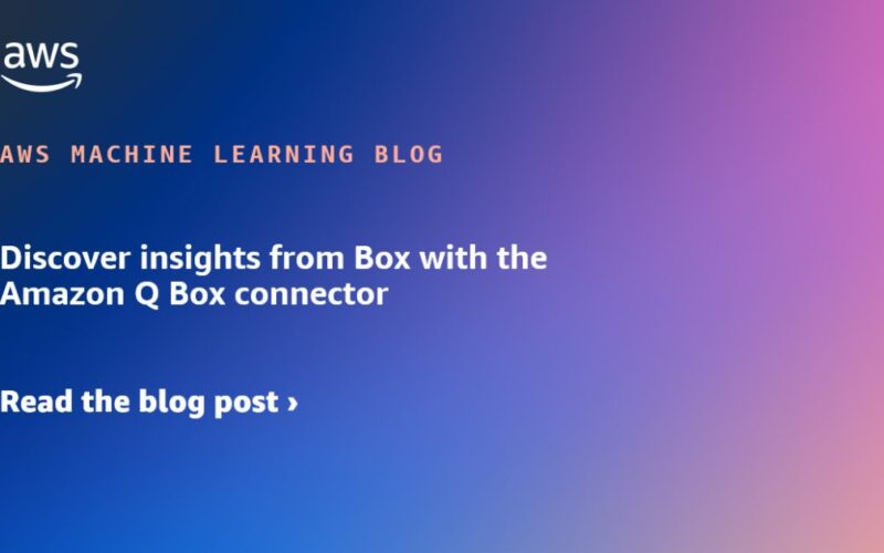 Discover insights from Box with the Amazon Q Box connector | Amazon Web Services