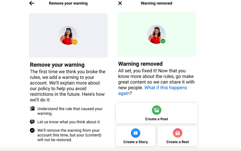 Facebook will let creators remove account warnings if they complete ‘educational training’