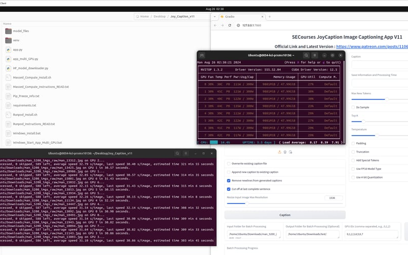 First fully multi-GPU supporting and very advanced batch image captioner APP with Gradio interface published