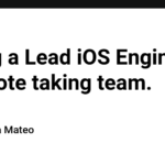 Hiring a Lead iOS Engineer - AI note taking team.