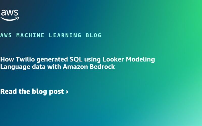 How Twilio generated SQL using Looker Modeling Language data with Amazon Bedrock | Amazon Web Services