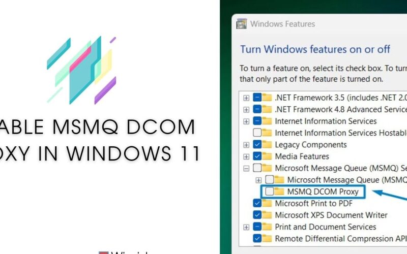 How to Enable MSMQ DCOM Proxy in Windows 11?