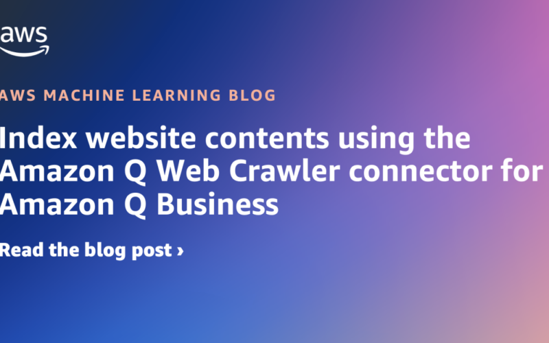 Index website contents using the Amazon Q Web Crawler connector for Amazon Q Business | Amazon Web Services