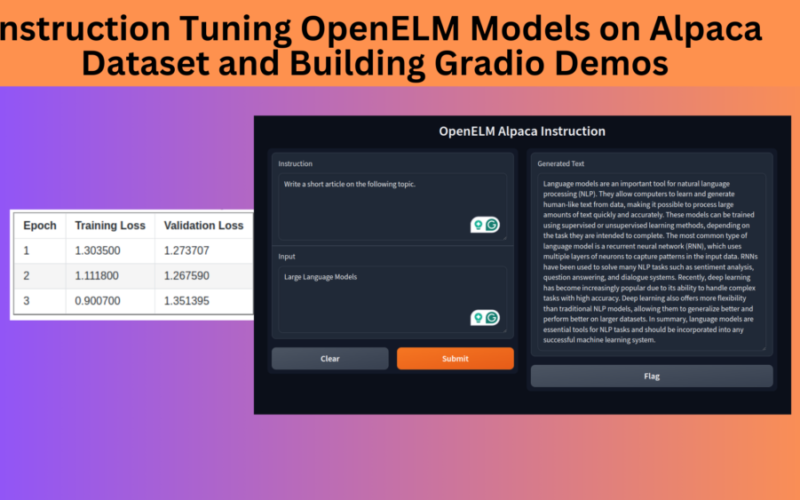 Instruction Tuning OpenELM Models on Alpaca Dataset and Building Gradio Demos