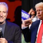 Jon Stewart says he thought the Trump-Musk X livestream was just 'like two old dudes in a basement talking about how hot each other is'