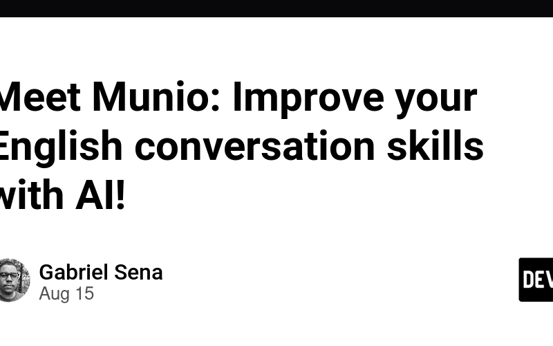 Meet Munio: Improve your English conversation skills with AI!