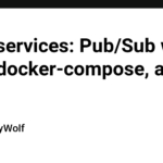 Microservices: Pub/Sub with Dapr, docker-compose, and .NET