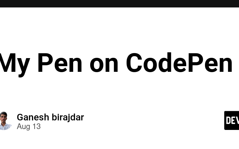 My Pen on CodePen