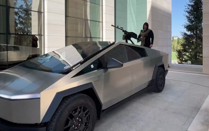 One of Putin's closest allies showed off a Tesla Cybertruck equipped with a machine gun and suggested it could be used in Ukraine