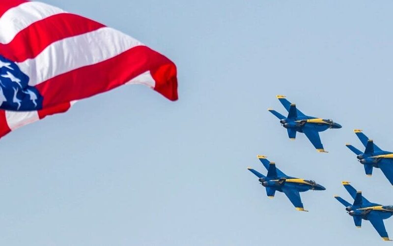 Photos show the aerial acrobatics before unexpected storms ended a big military airshow