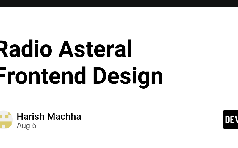 Radio Asteral Frontend Design