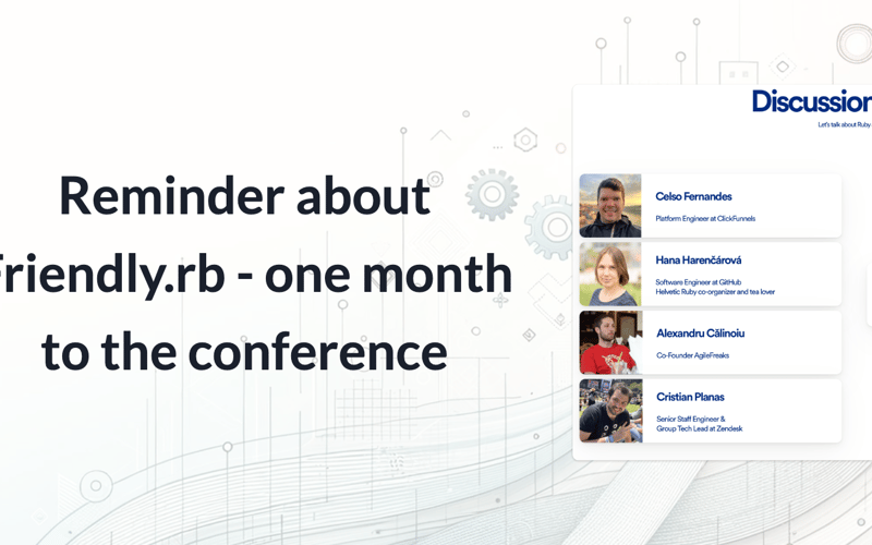 Reminder about Friendly.rb – one month to the conference