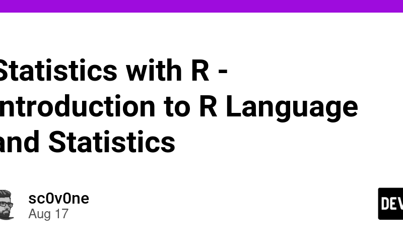 Statistics with R – Introduction to R Language and Statistics