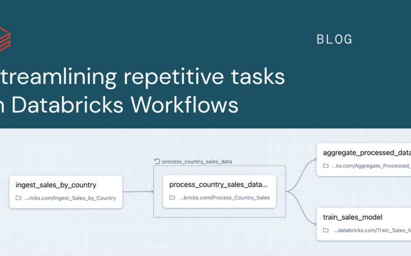 Streamlining repetitive tasks in Databricks Workflows