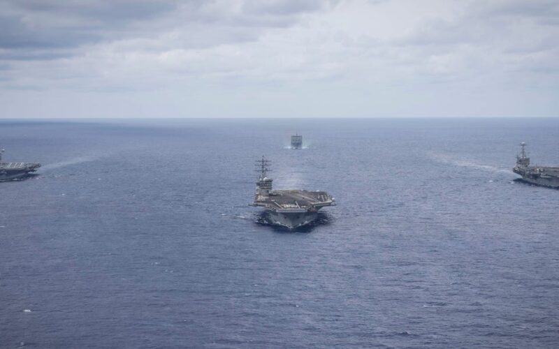 The US Navy has no aircraft carriers deployed in Pacific as Middle East conflicts pull the Pentagon's focus from China