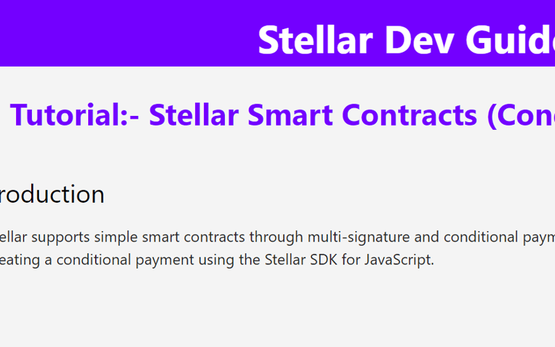 Tutorial 7: Stellar Smart Contracts (Conditional Payments)