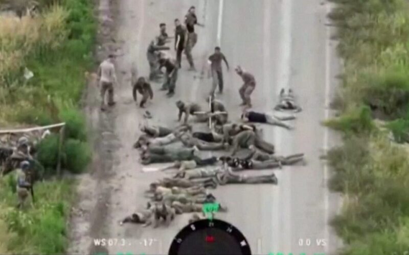 Ukrainian releases video of Russian troops surrendering after a surprise attack