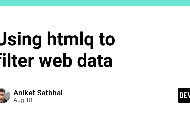 Using htmlq to filter web data