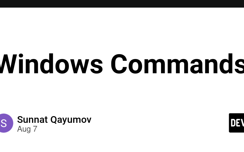 Windows Commands.