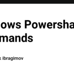 Windows Powershall Commands