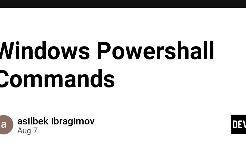 Windows Powershall Commands