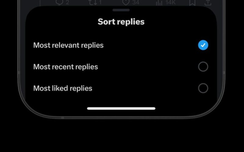 X now lets you sort replies so blue checks don’t bury other users’ comments