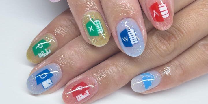 You can now get all of Microsoft Office's apps painted on your nails for just $200