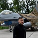 Zelenskiy Shows US-Made F-16 Fighter Jets in Flight Near Kyiv