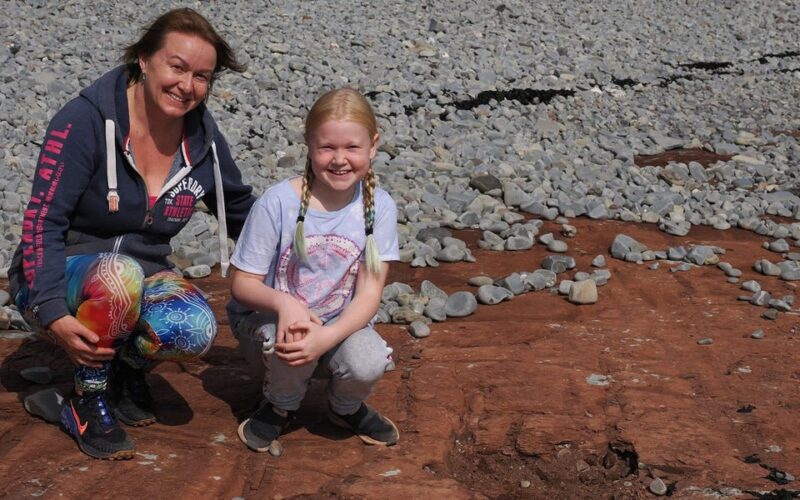 A 10-year-old girl found 220-million-year-old dinosaur footprints on the beach