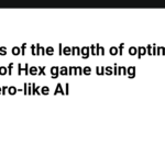 Analysis of the length of optimal games of Hex game using alphazero-like AI