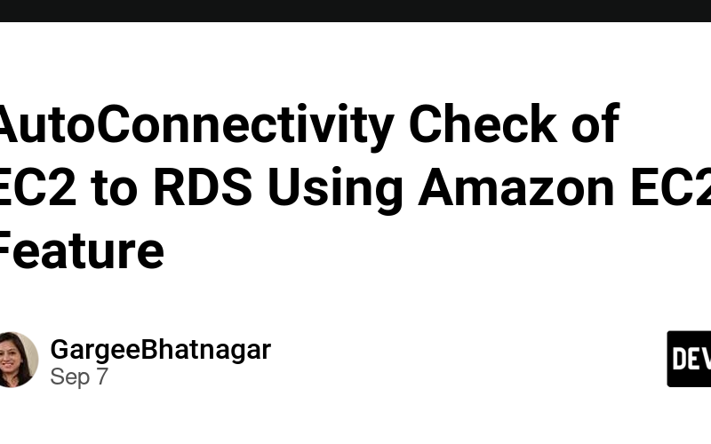 AutoConnectivity Check of EC2 to RDS Using Amazon EC2 Feature