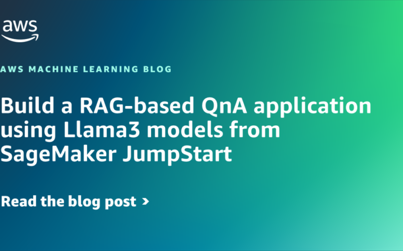 Build a RAG-based QnA application using Llama3 models from SageMaker JumpStart | Amazon Web Services