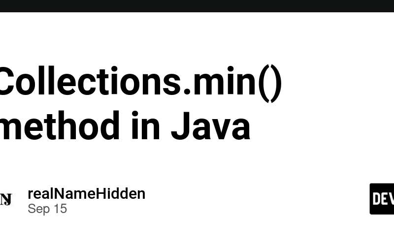 Collections.min() method in Java