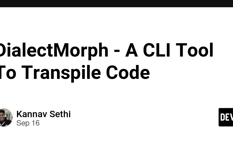 DialectMorph – A CLI Tool To Transpile Code