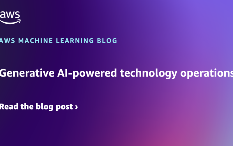 Generative AI-powered technology operations | Amazon Web Services