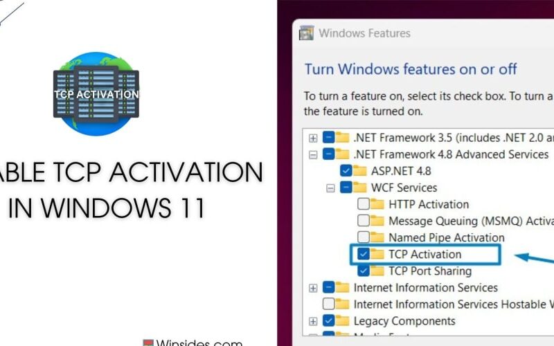 How to Enable TCP Activation in Windows 11?