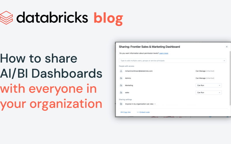 How to share AI/BI Dashboards with everyone in your organization