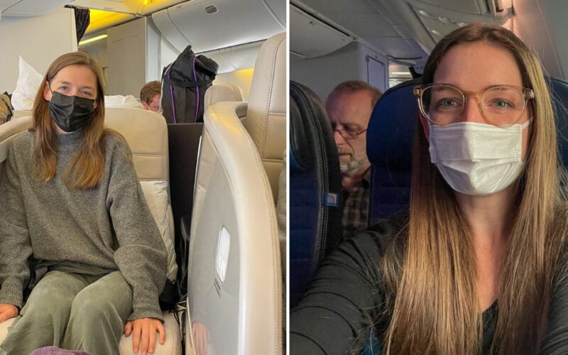 I flew on 2 long-haul flights, one in business and another in economy. The perks were drastically different — take a look.