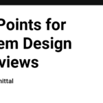 Key Points for System Design Interviews