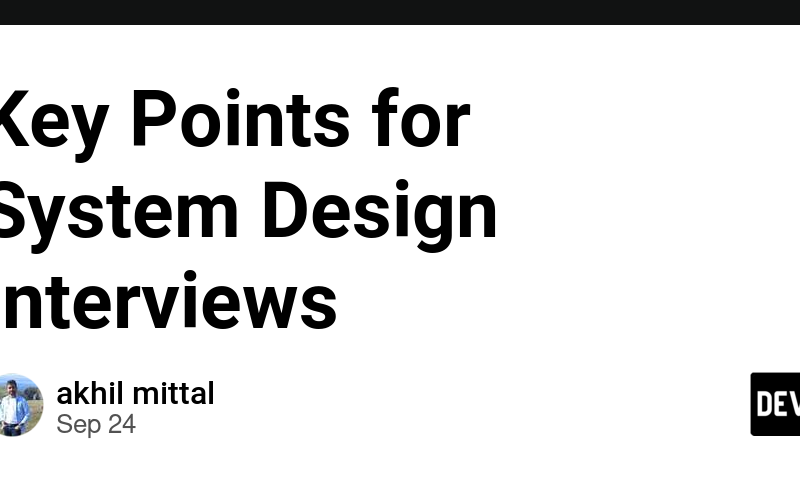 Key Points for System Design Interviews