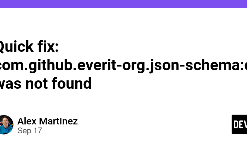 Quick fix: com.github.everit-org.json-schema:org.everit.json.schema:jar:1.12.2 was not found