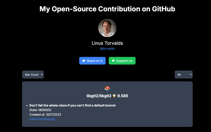 Showcase Your Open-Source Contributions with Ease!