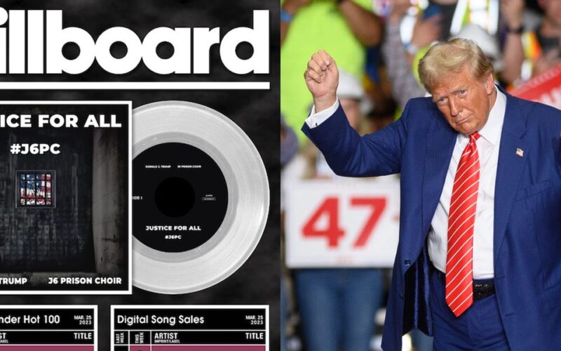 The organizers of a January 6 awards gala claim Trump's song with riot defendants' prison choir 'went Platinum.' It didn't.