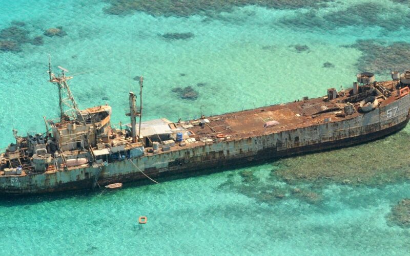 US ally says it expects America to intervene if China tries to take a rusting World War II warship in the South China Sea