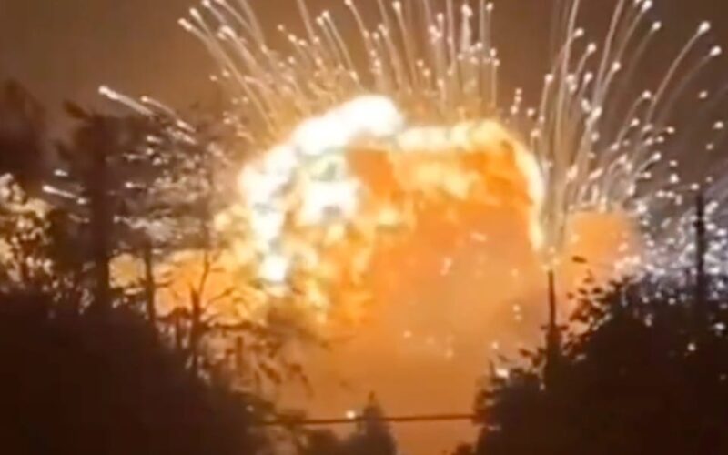 Video shows enormous explosion at Russian ammunition depot that Ukraine says housed munitions from North Korea