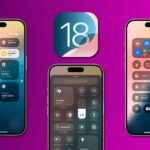 iOS 18 control center on smartphone screens.